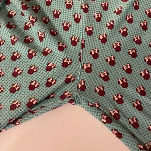 LuLaRoe Womens Disney Minnie Mouse Blue Green Polka Dot Leggings One Size - Picture 6 of 6
